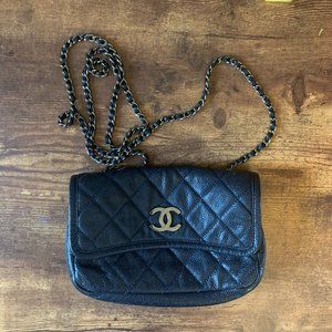 chanel purse blue